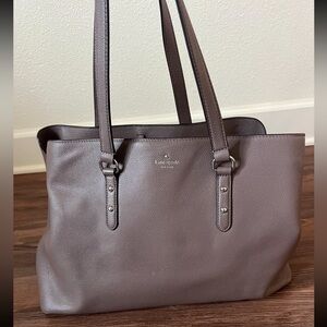 Kate Spade mauve/Taupe Leather Work and Laptop Tote